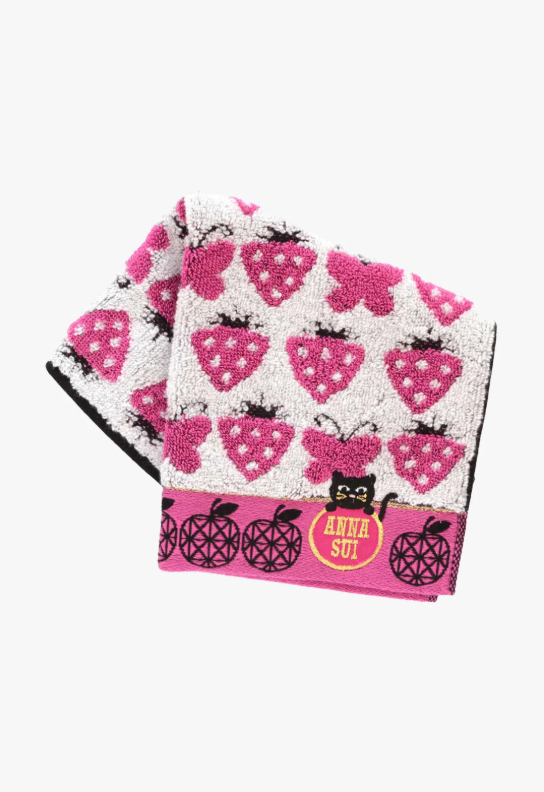 Strawberry Blossom Cat Washcloth | Anna Sui