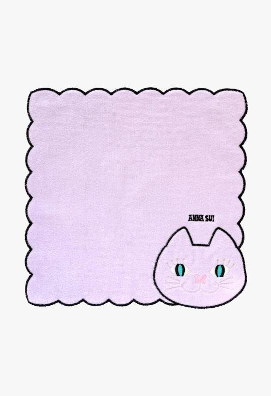 NEW: Cat Embroidery Washcloth | Anna Sui