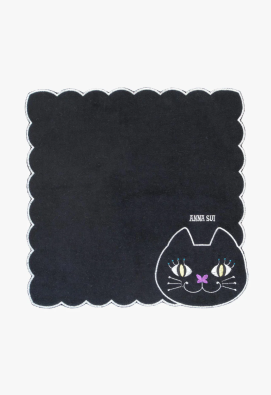 NEW: Cat Embroidery Washcloth | Anna Sui