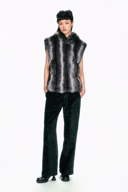 Faux Silver Fox Hoodie | Anna Sui