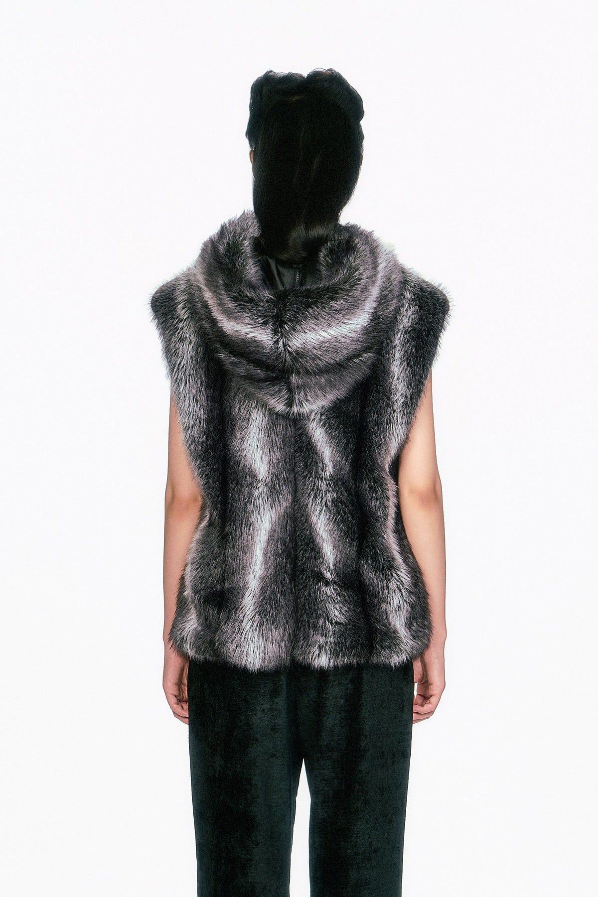 Faux Silver Fox Hoodie | Anna Sui