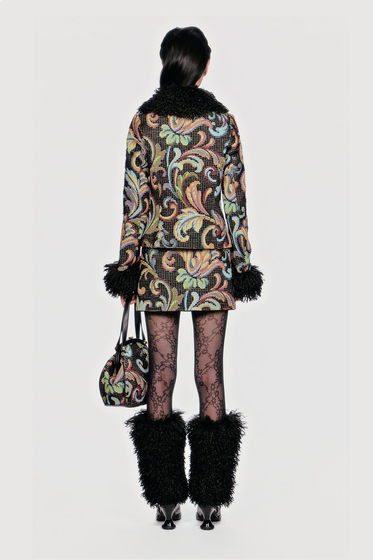 Tapestry Faux Fur Jacket | Anna Sui