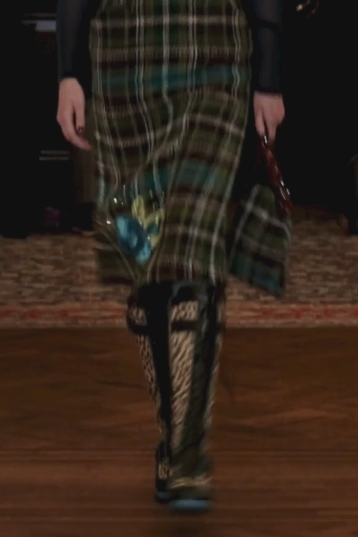 Velvet Mesh Off the Shoulder Top - Black | Anna Sui