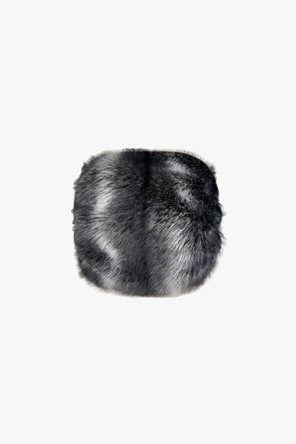Faux Silver Fox Muff | Anna Sui