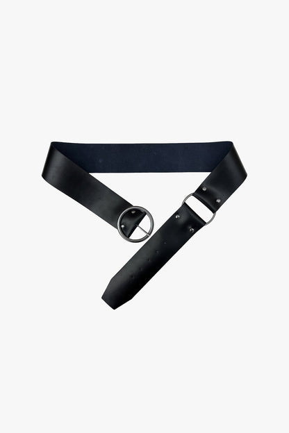 O-Ring Leather Belt - Black | Anna Sui