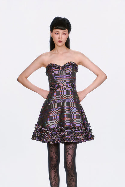 Shangri-La Taffeta Strapless Party Dress | Anna Sui