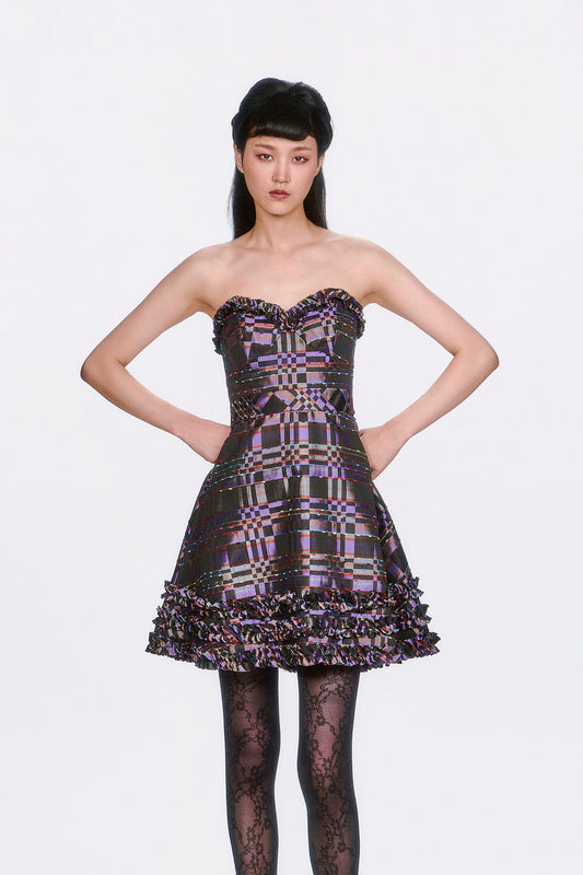 Shangri-La Taffeta Strapless Party Dress | Anna Sui