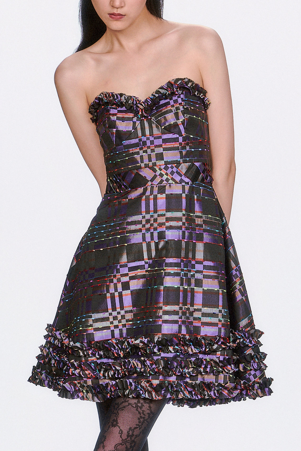 Shangri-La Taffeta Strapless Party Dress | Anna Sui
