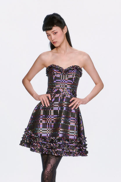 Shangri-La Taffeta Strapless Party Dress | Anna Sui