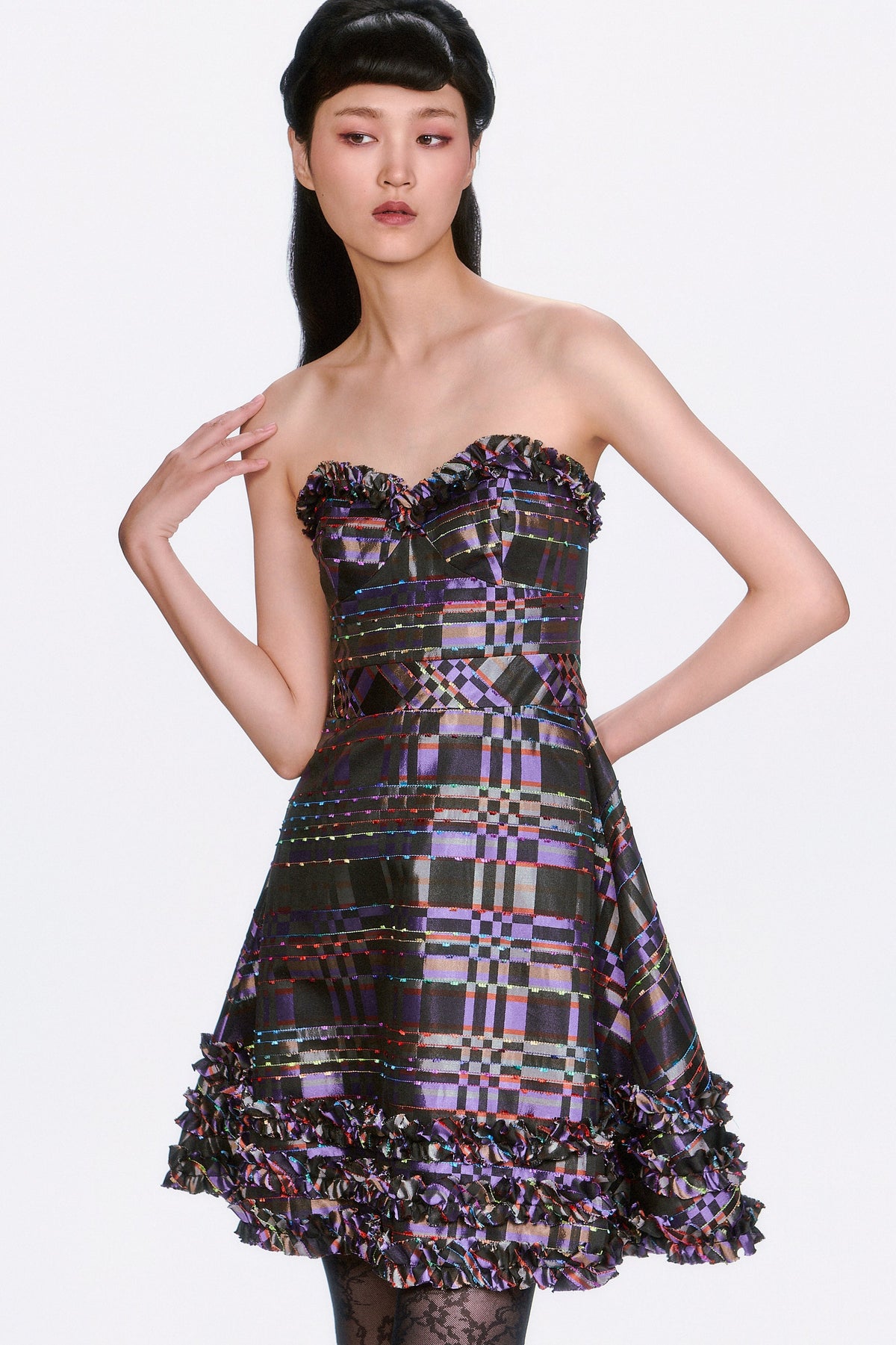 Shangri-La Taffeta Strapless Party Dress | Anna Sui