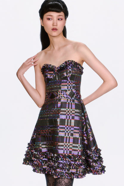 Shangri-La Taffeta Strapless Party Dress | Anna Sui