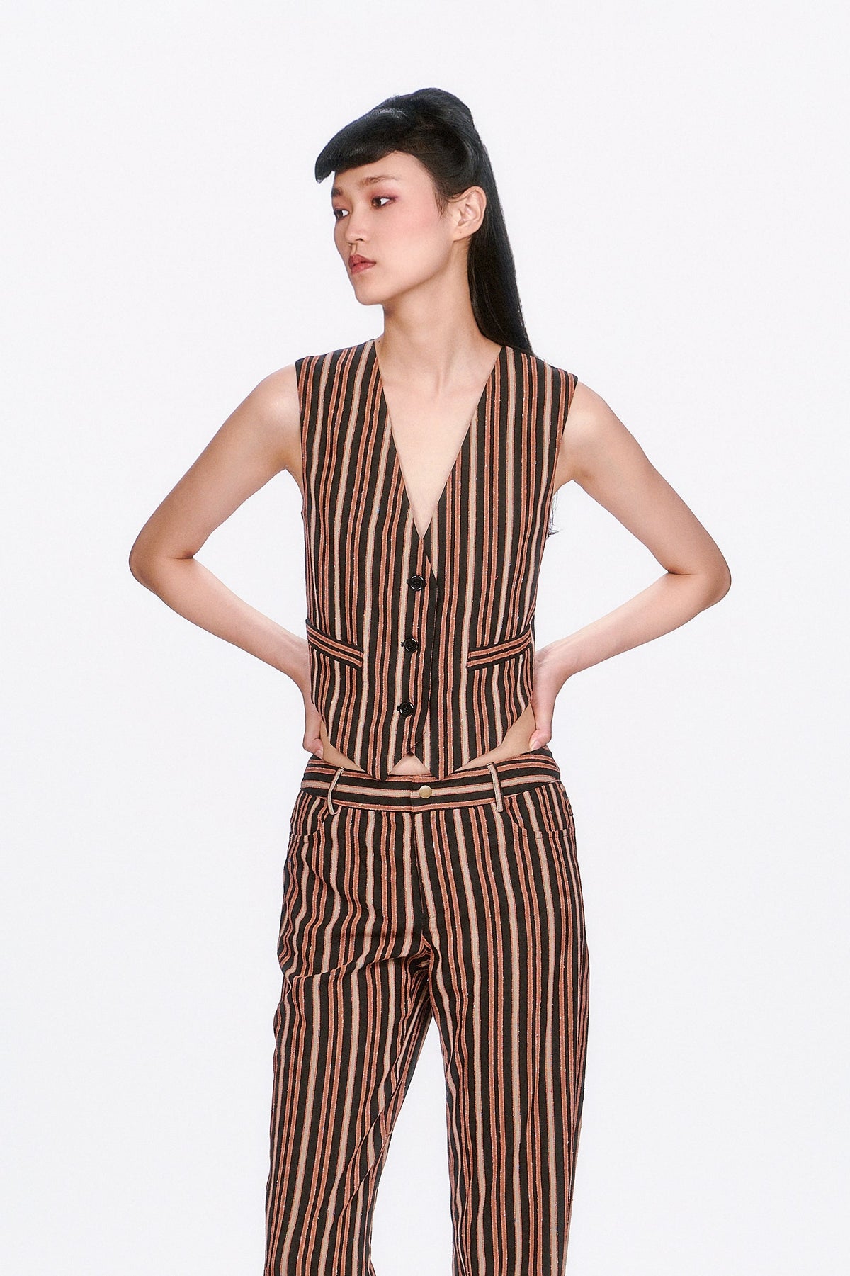 Pinstripe Vest | Anna Sui