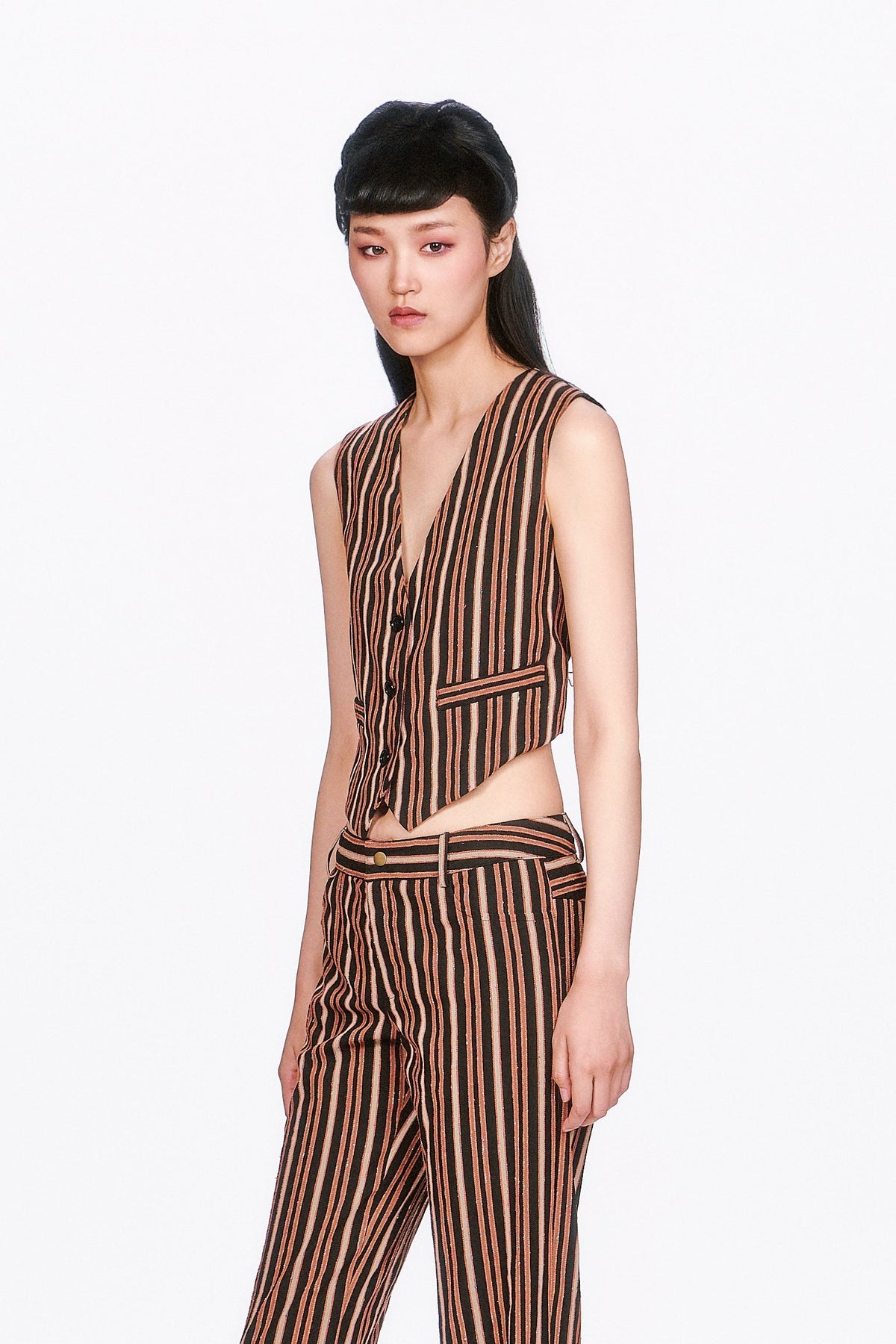 Pinstripe Vest | Anna Sui