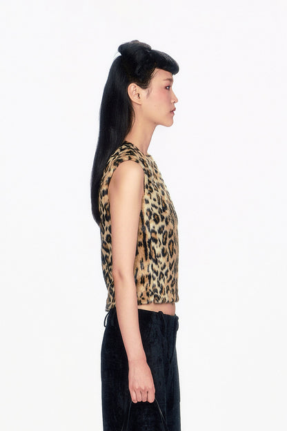 Faux Leopard Sleeveless Top | Anna Sui
