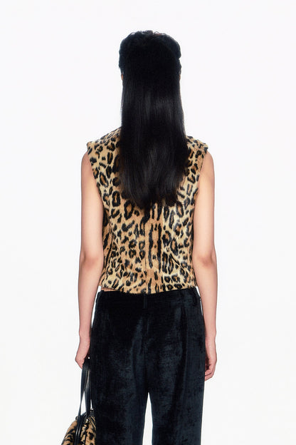 Faux Leopard Sleeveless Top | Anna Sui