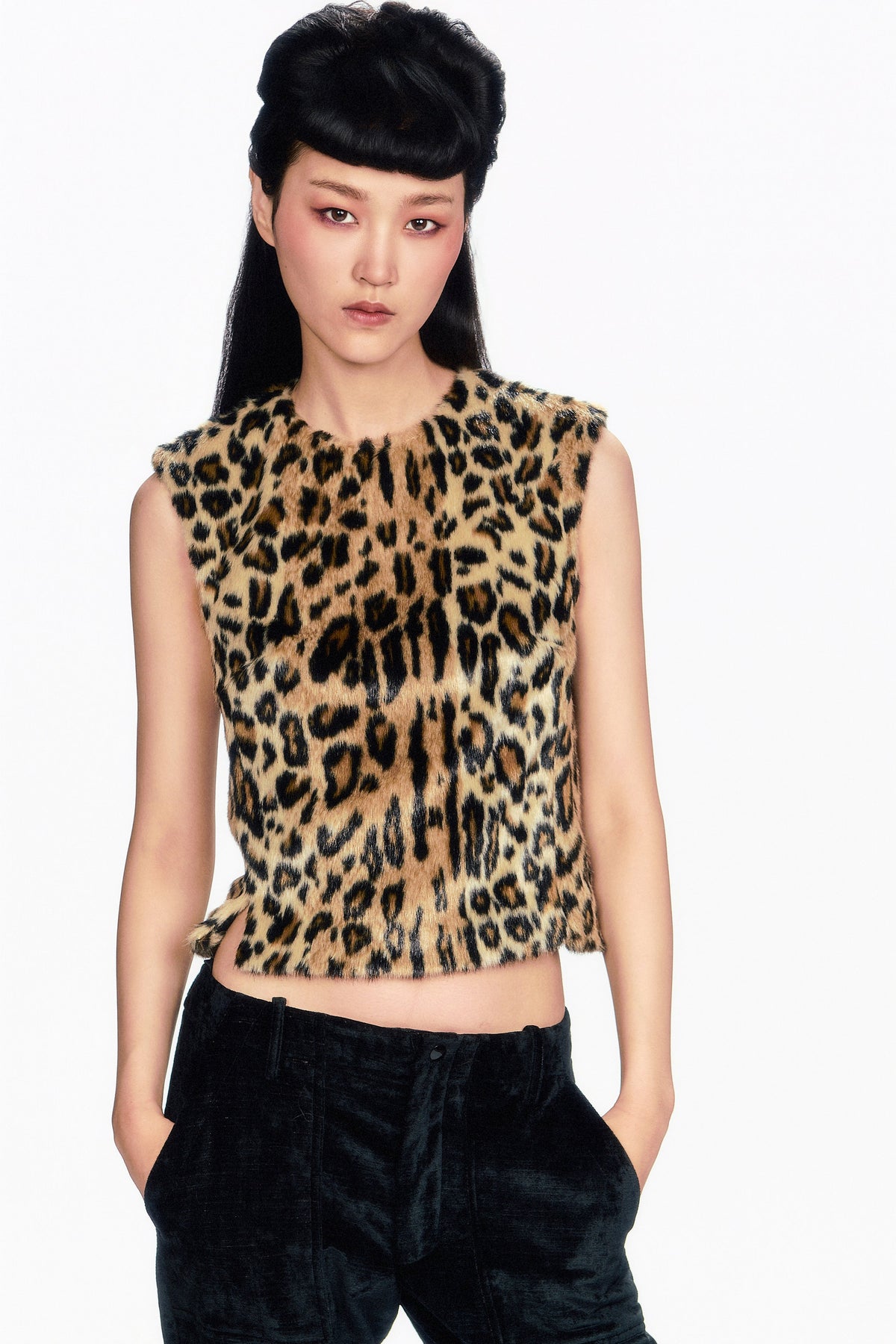 Faux Leopard Sleeveless Top | Anna Sui