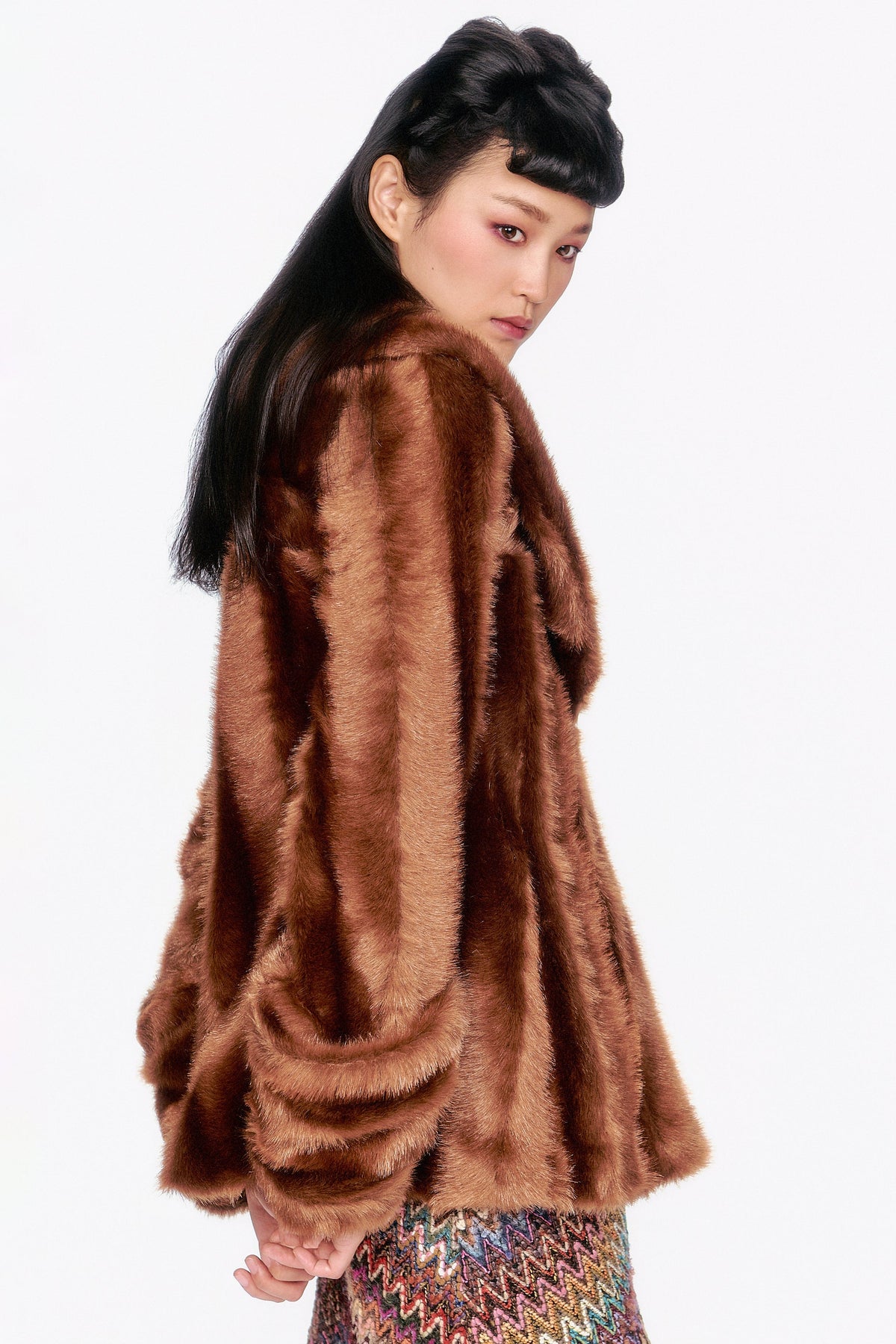 Faux Mink Swing Coat | Anna Sui