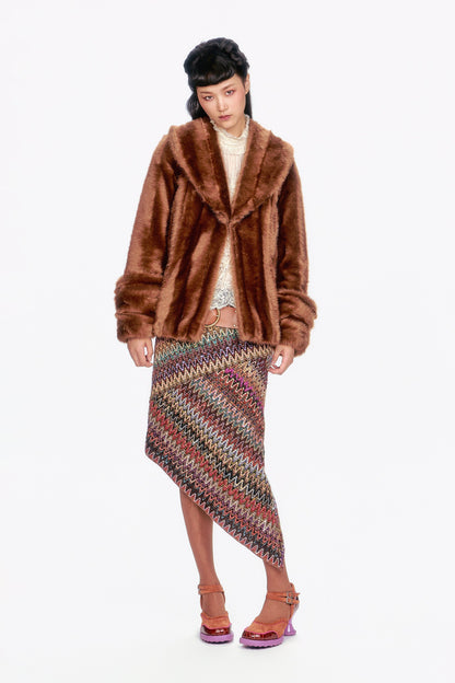 Faux Mink Swing Coat | Anna Sui