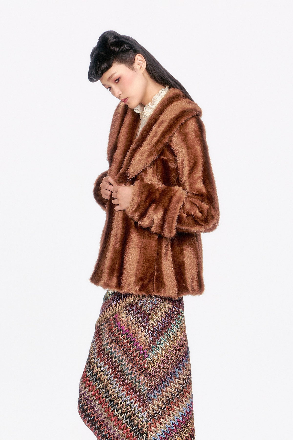 Faux Mink Swing Coat | Anna Sui