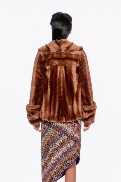 Faux Mink Swing Coat | Anna Sui
