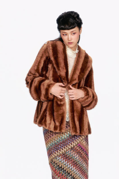 Faux Mink Swing Coat | Anna Sui