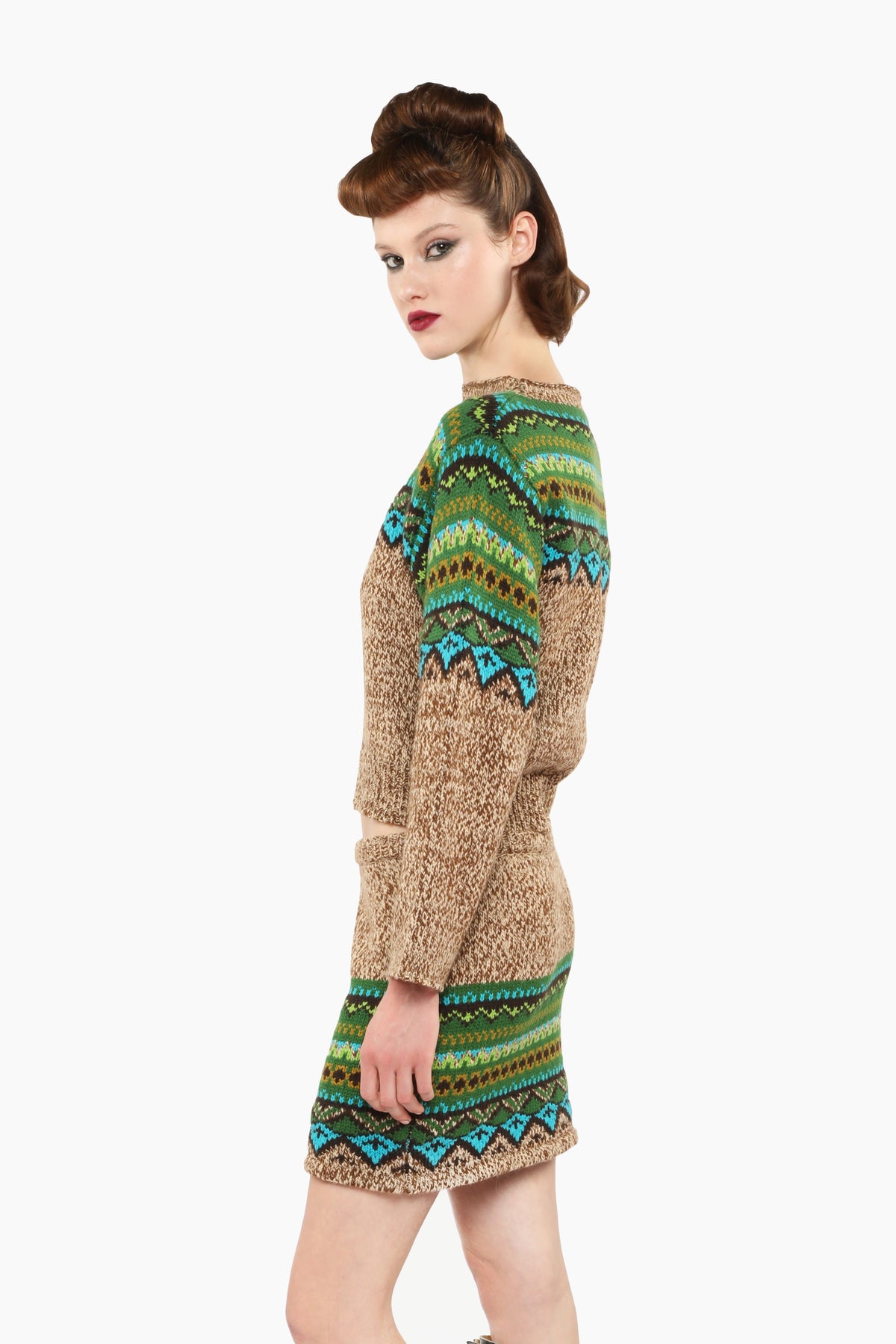 Fair Isle Sweater - Teal | Anna Sui