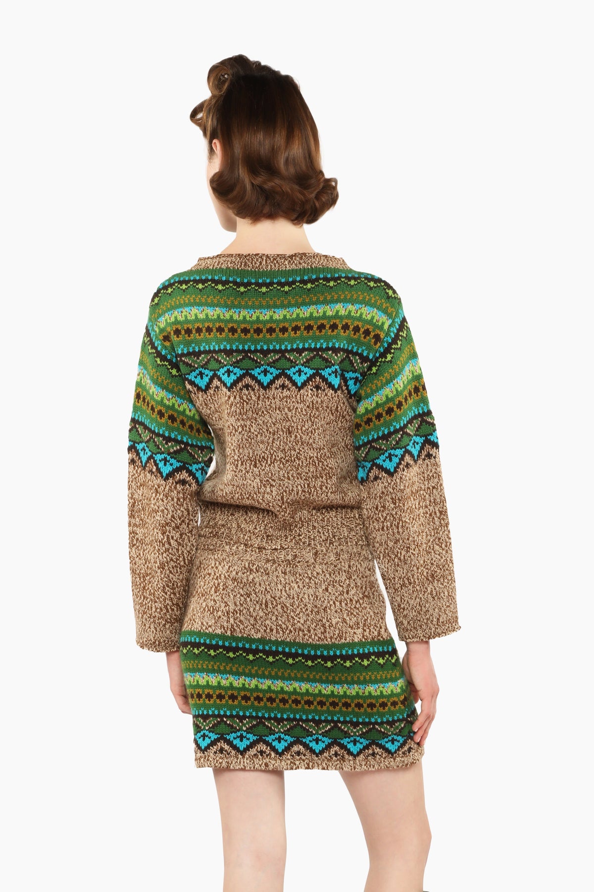 Fair Isle Sweater - Teal | Anna Sui