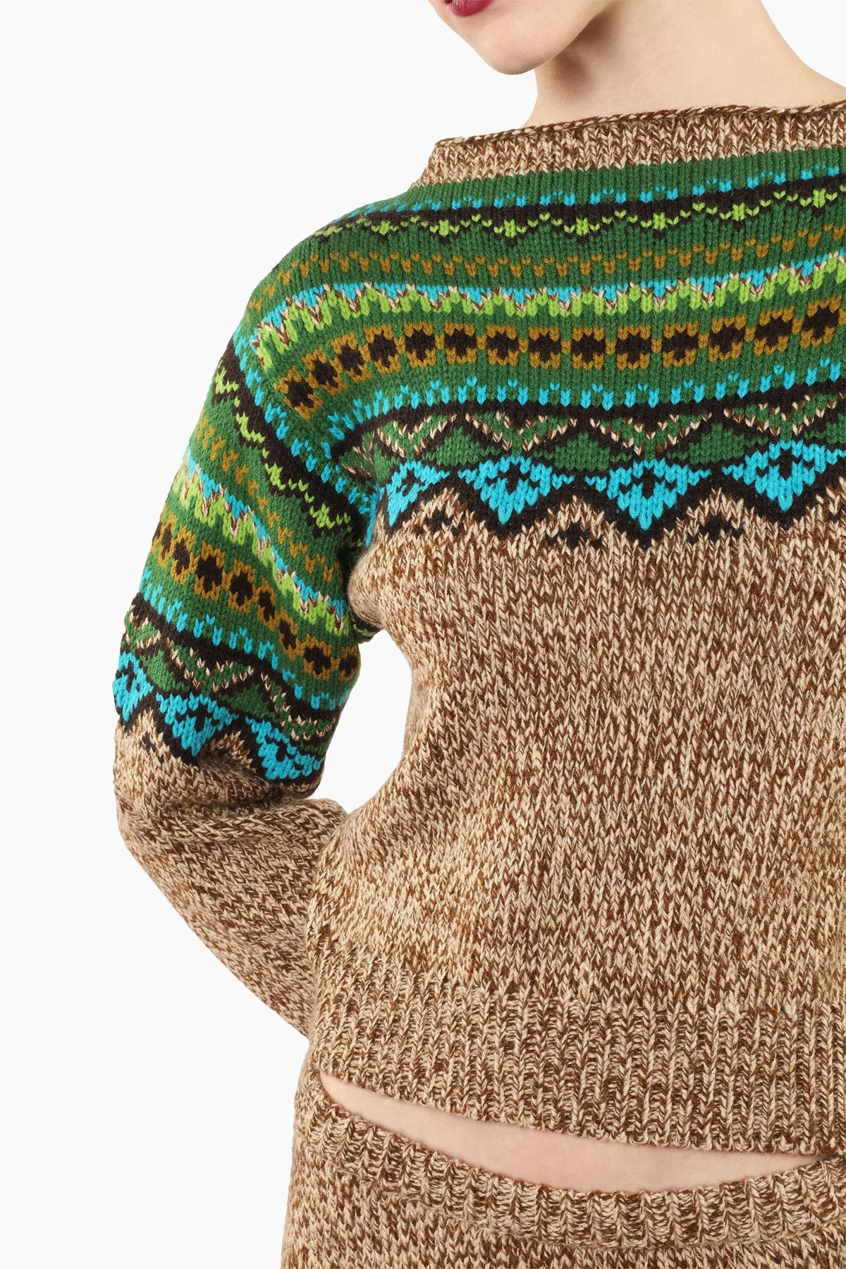 Fair Isle Sweater - Teal | Anna Sui