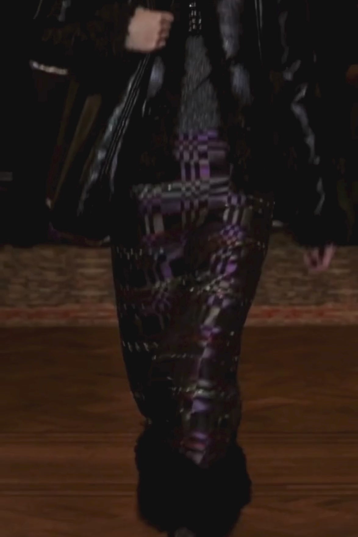 Faux Leather W/ Curly Lamb Trim Jacket | Anna Sui
