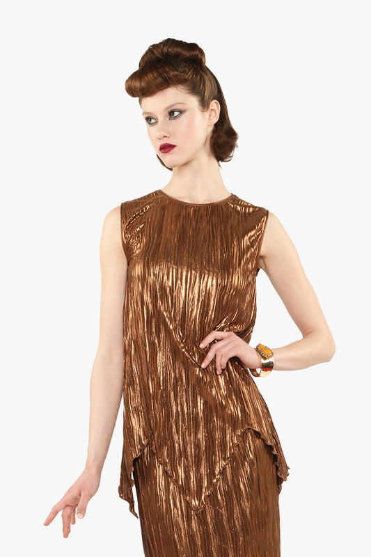 Pleats Sleeveless Top | Anna Sui