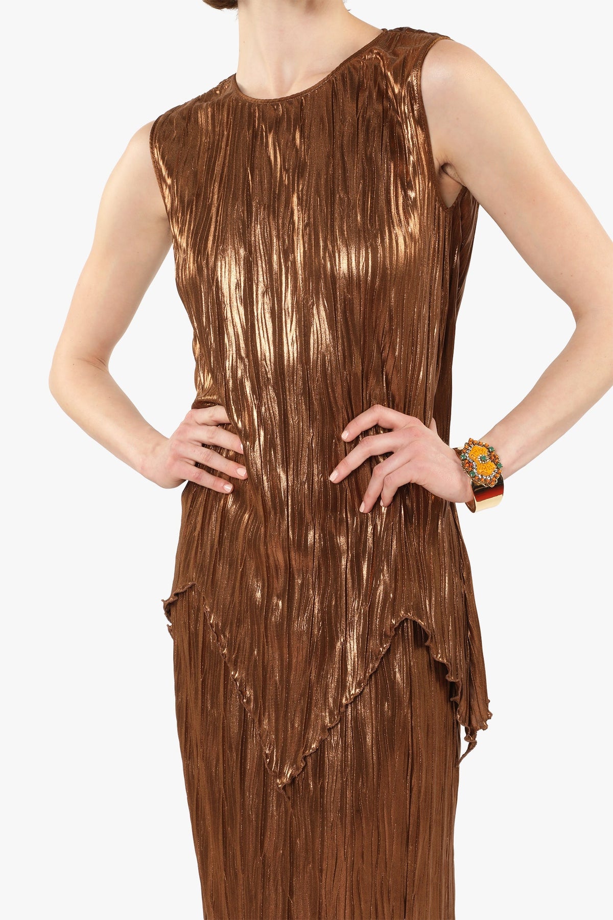 Pleats Sleeveless Top | Anna Sui