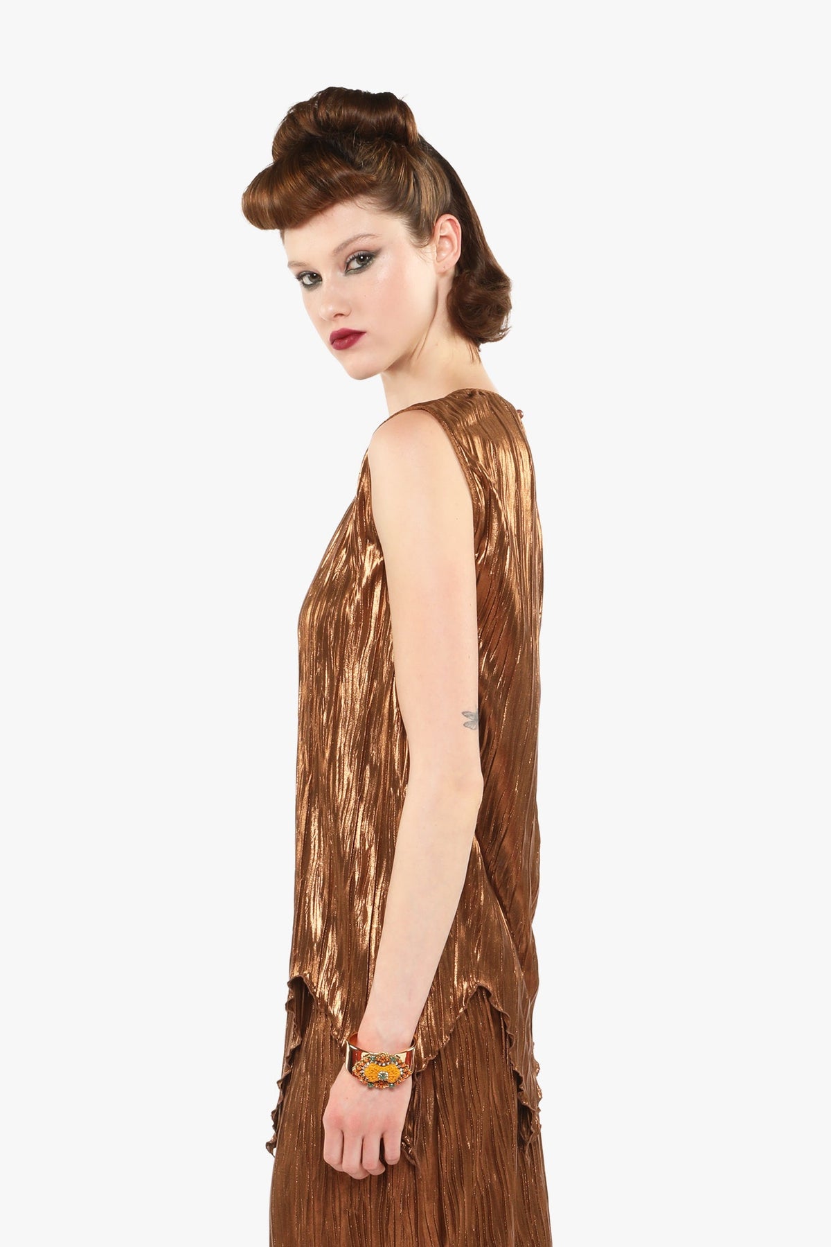 Pleats Sleeveless Top | Anna Sui