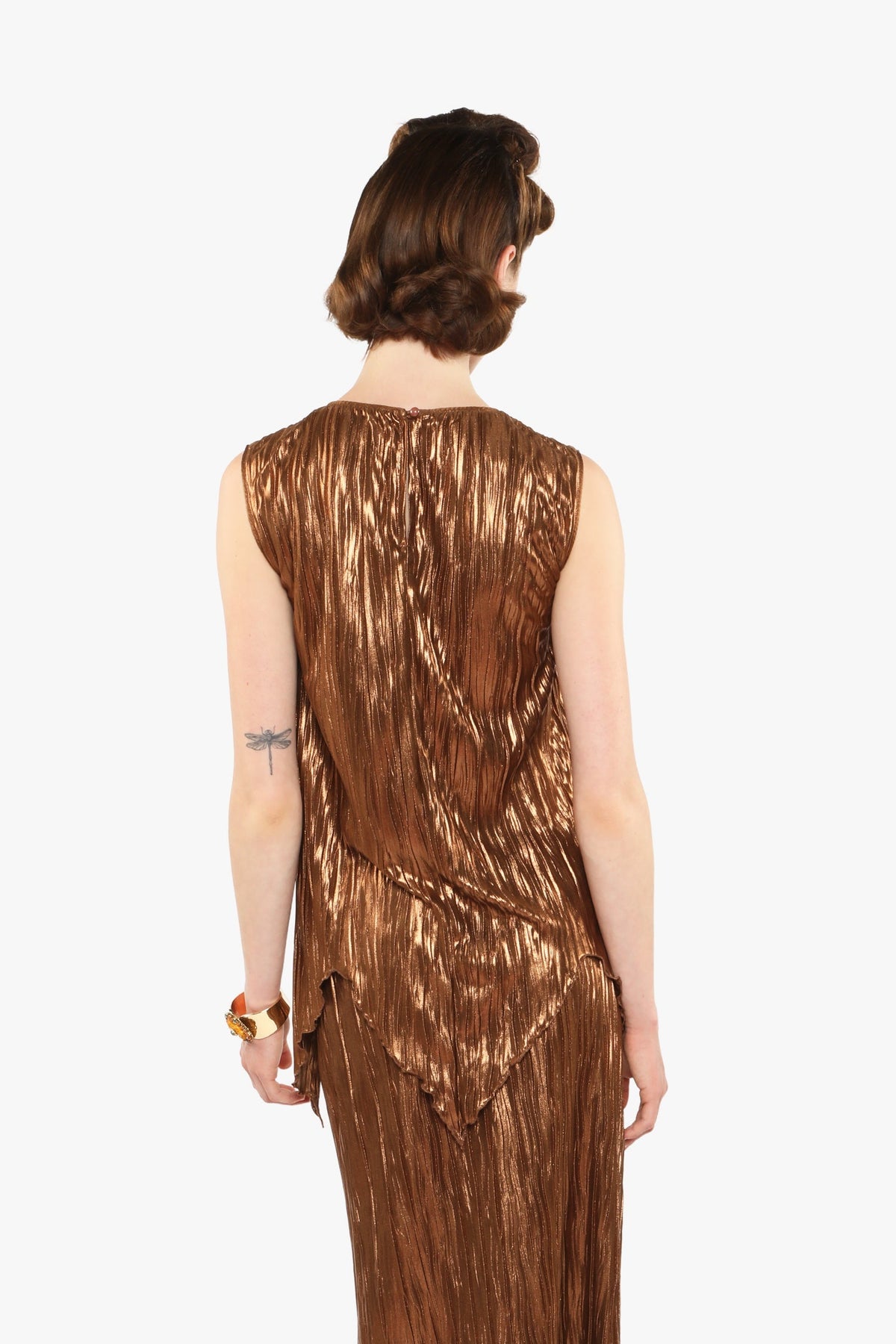 Pleats Sleeveless Top | Anna Sui