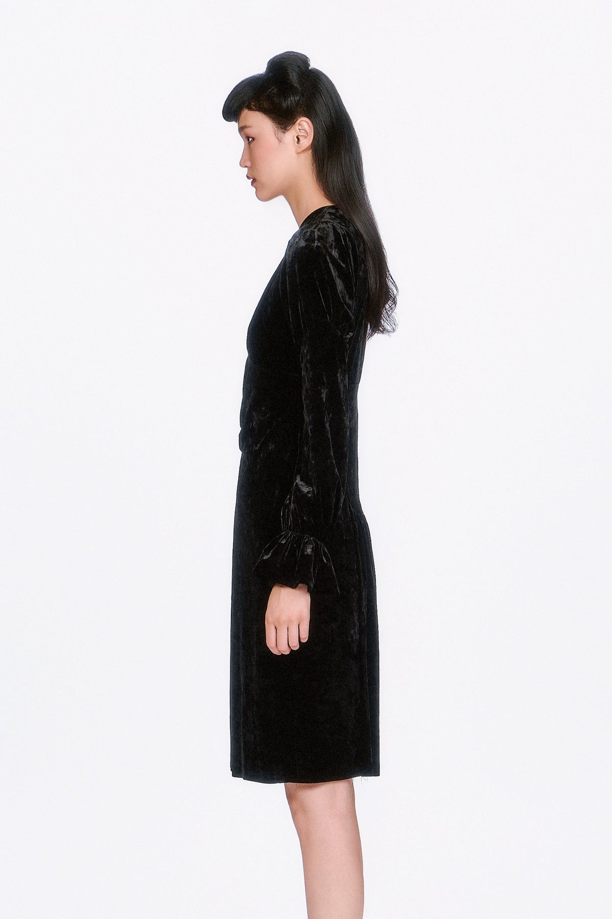 Boudoir Velvet Long Sleeve Dress | Anna Sui