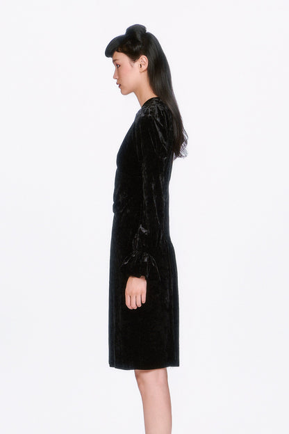 Boudoir Velvet Long Sleeve Dress | Anna Sui