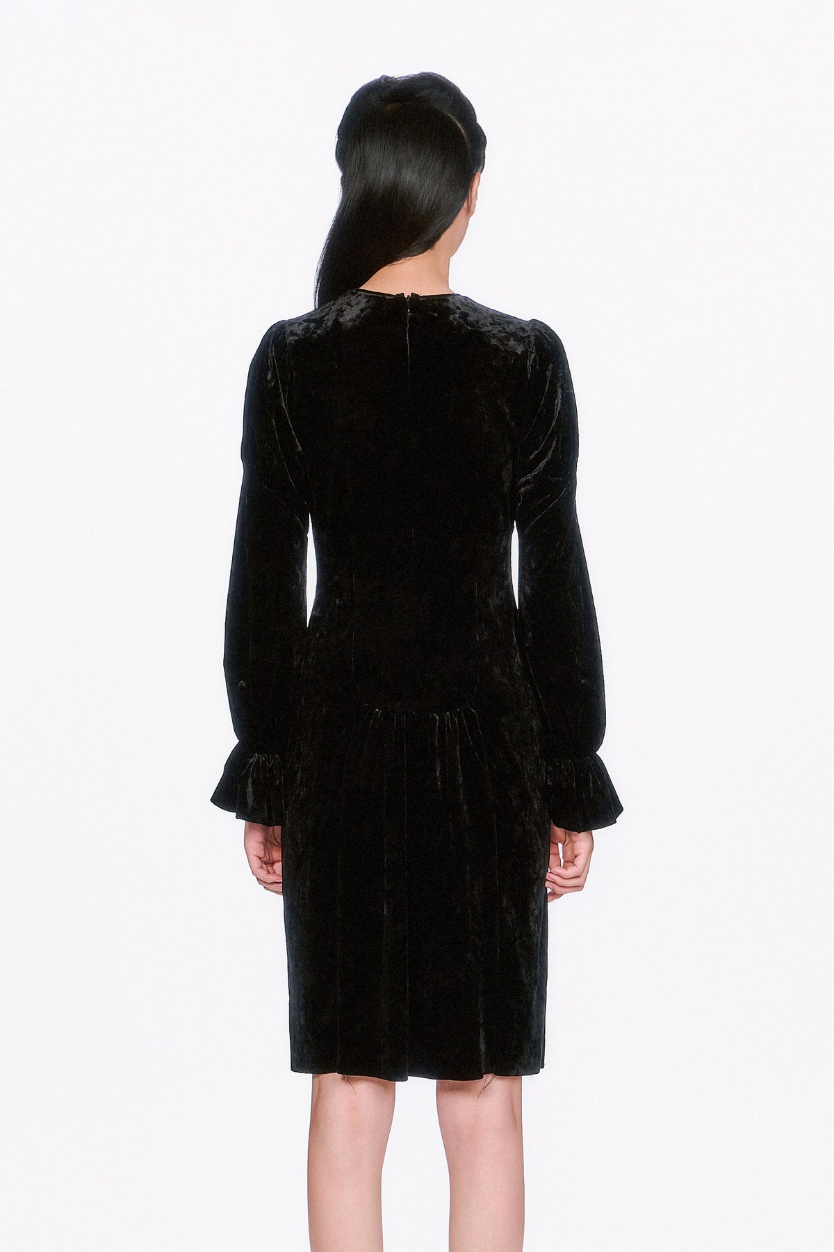 Boudoir Velvet Long Sleeve Dress | Anna Sui