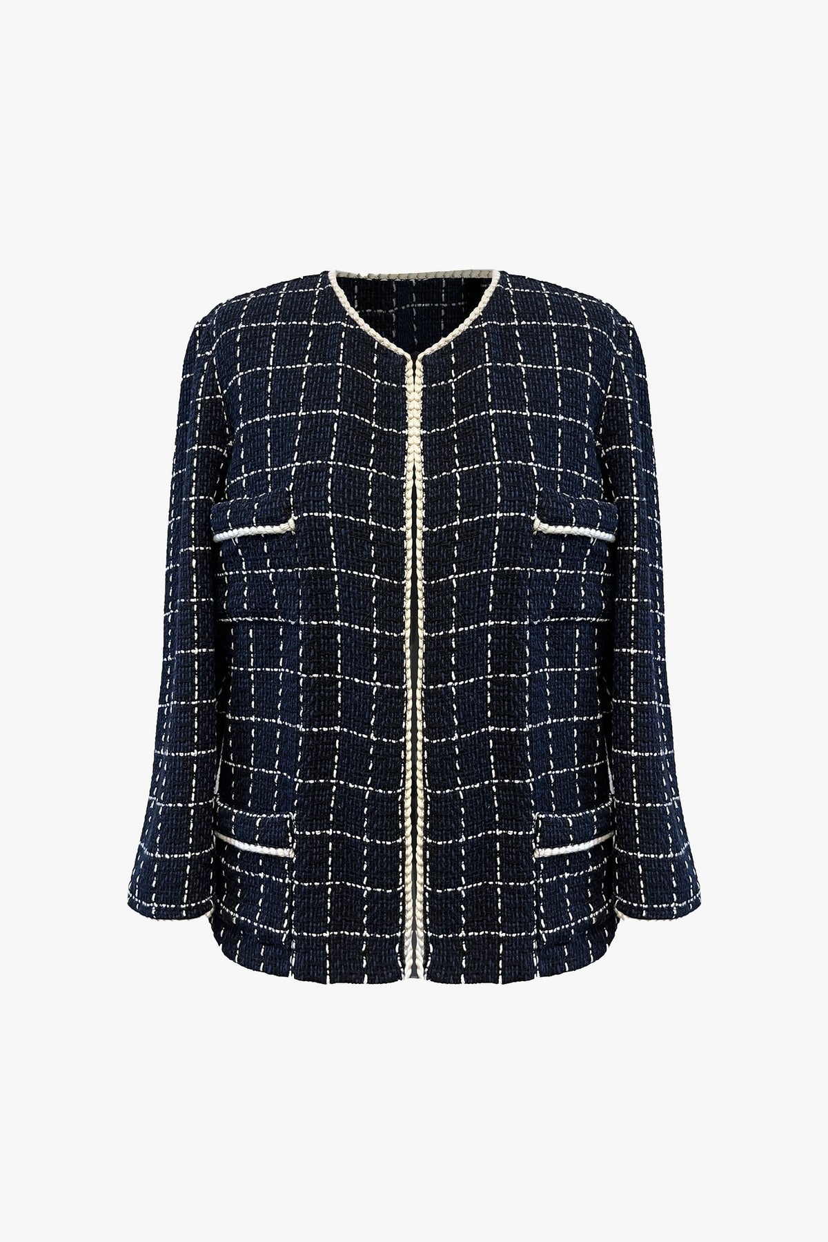 Windowpane Tweed Jacket | Anna Sui