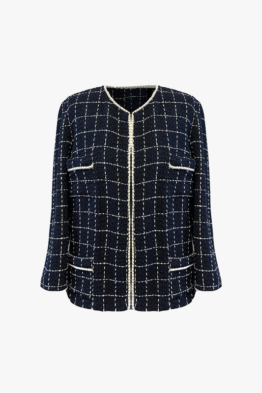 Windowpane Tweed Jacket | Anna Sui