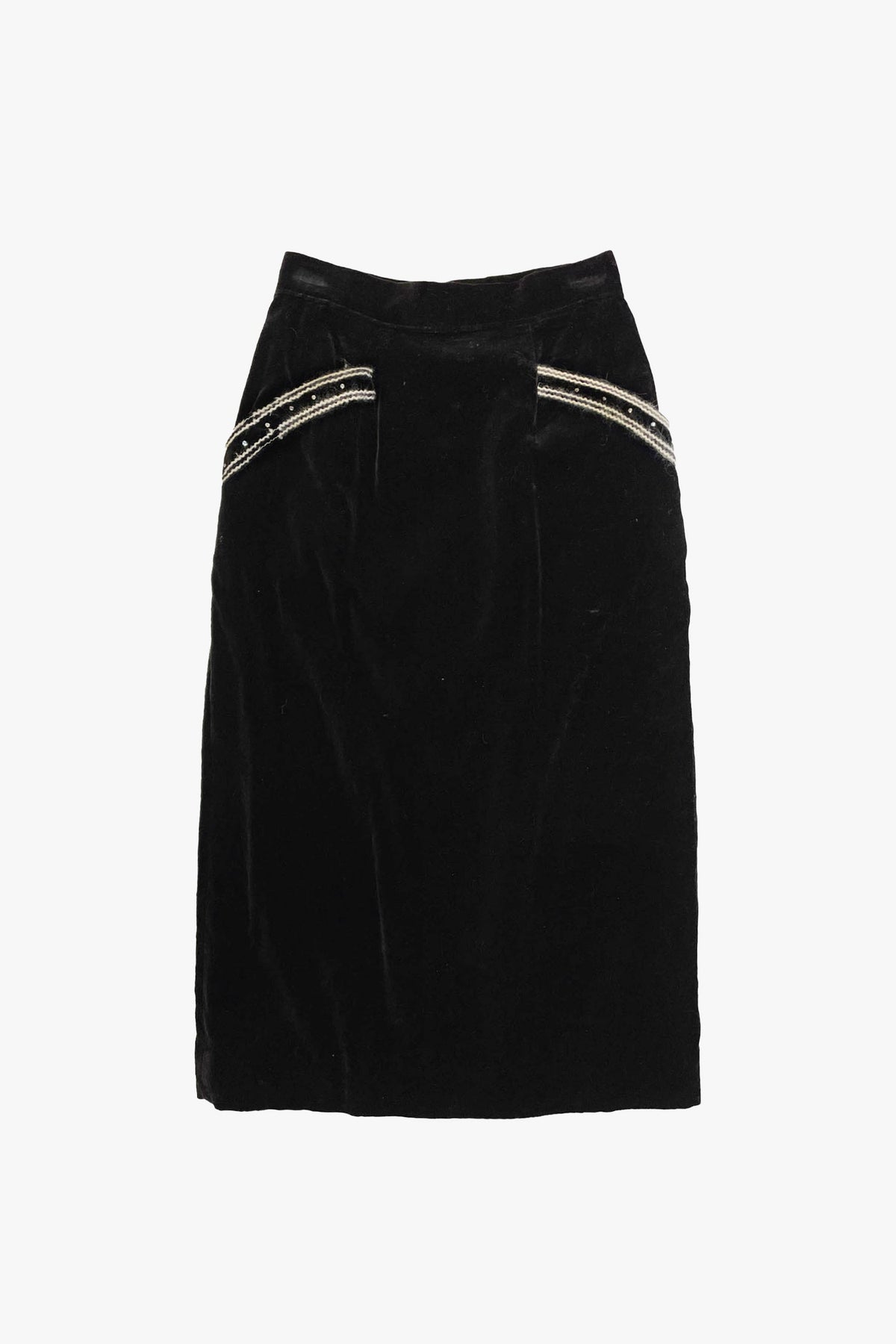 Vintage Velvet Embroidered Mini Skirt | Anna Sui