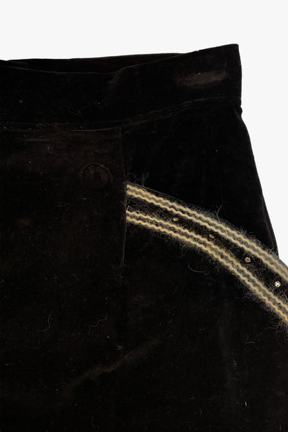 Vintage Velvet Embroidered Mini Skirt | Anna Sui
