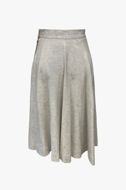 Vintage 60's Circular Hand Embroidered Midi Skirt | Anna Sui