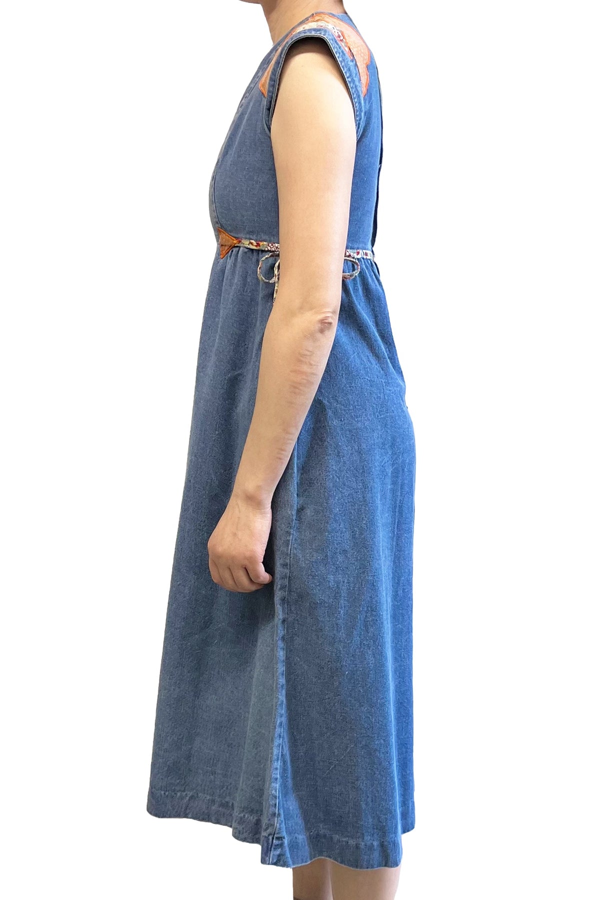 Vintage 70's Infinity Denim Patchwork Appliqué Dress | Anna Sui