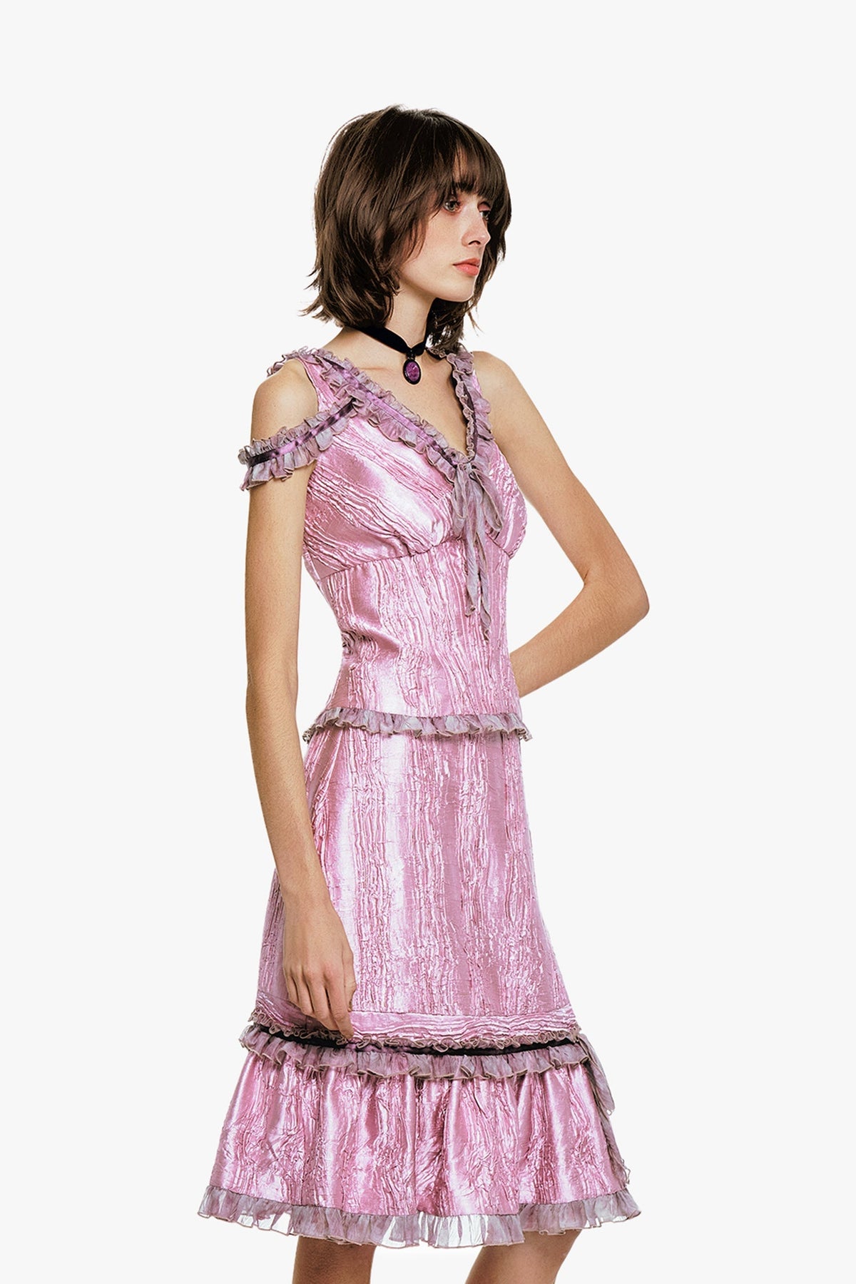 Crushed Satin Bow Top | Anna Sui