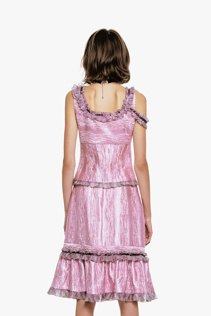 Crushed Satin Bow Top | Anna Sui