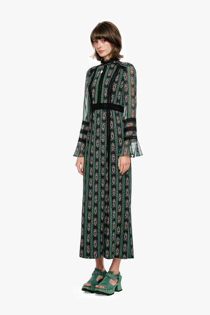 Cameo Stripe Print Maxi Dress | Anna Sui