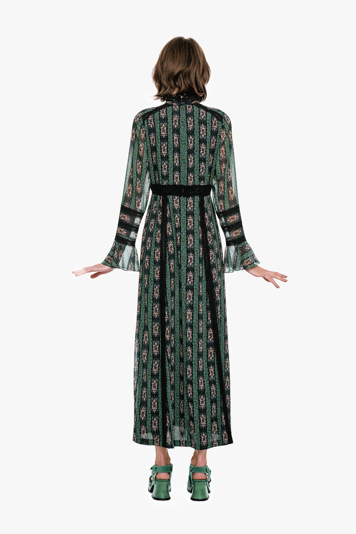 Cameo Stripe Print Maxi Dress | Anna Sui