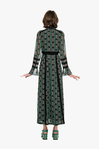 Cameo Stripe Print Maxi Dress | Anna Sui