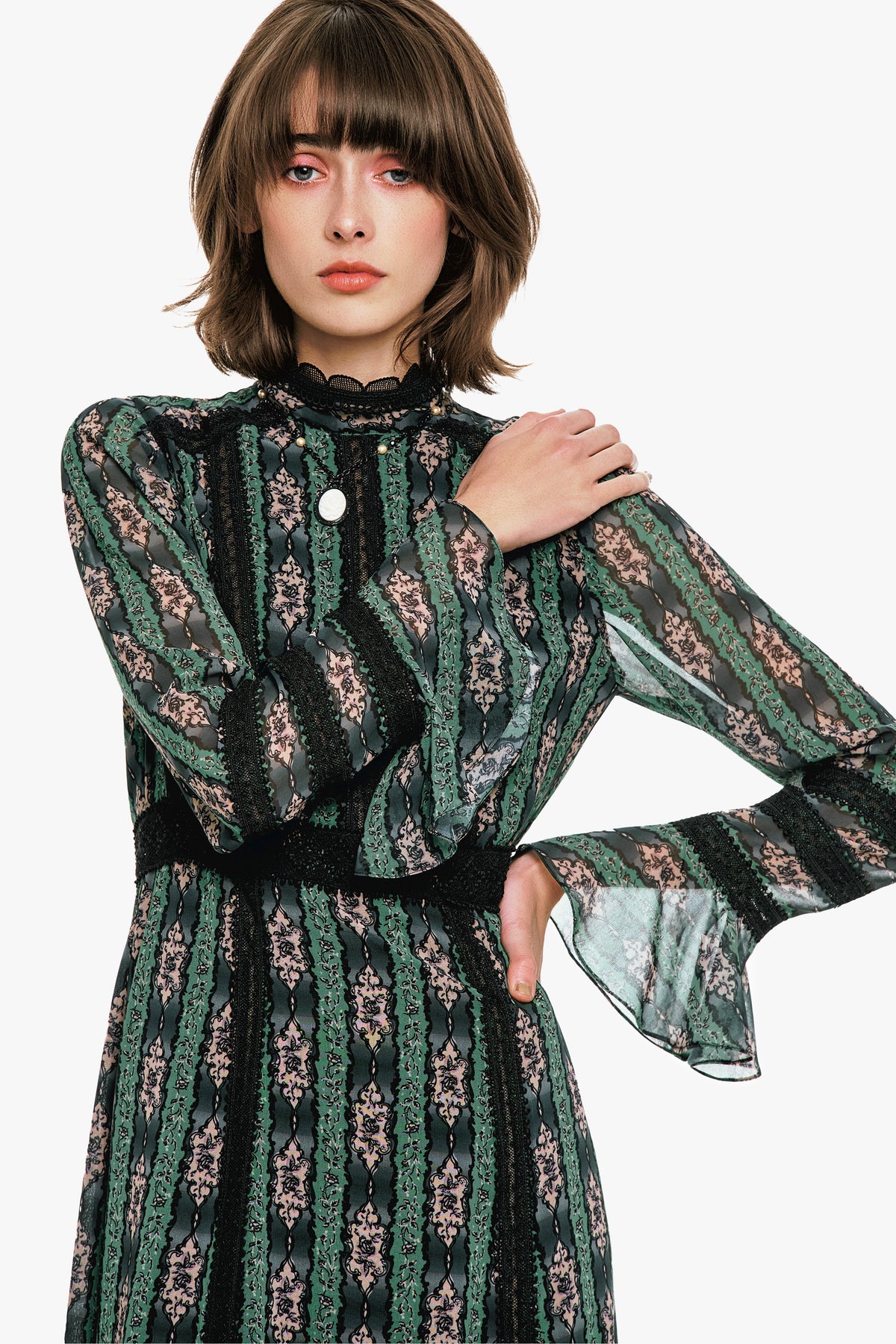 Cameo Stripe Print Maxi Dress | Anna Sui
