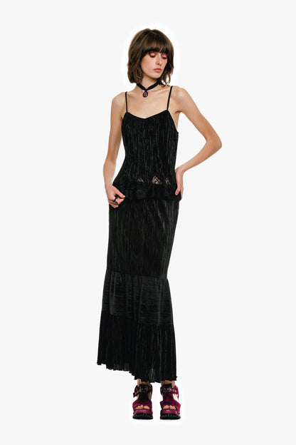 Plissé Lace Trimmed Cami Top | Anna Sui