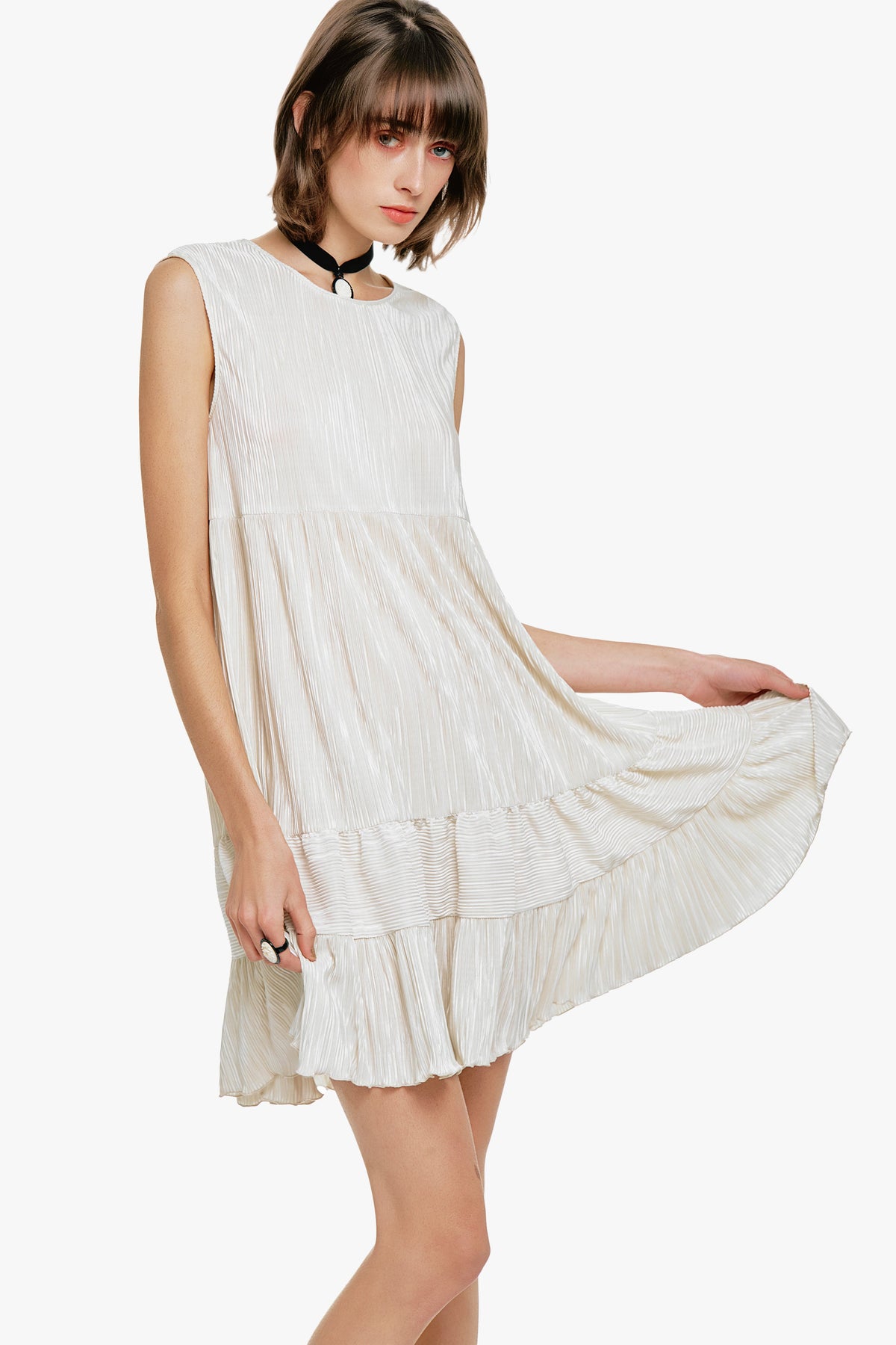 Plissé Babydoll Dress | Anna Sui